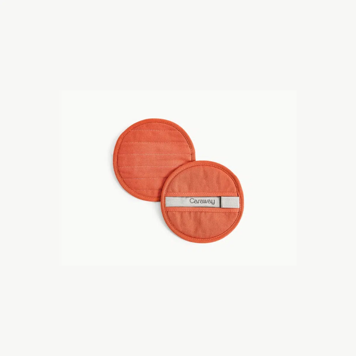 caraway-pot-holders-set-of-2-round-100-organic-cotton-heat-resistant-kitchen-mit image 1