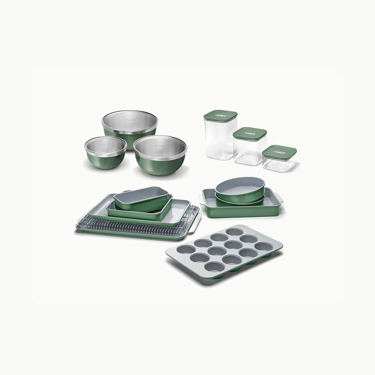 caraway-better-baking-bundle-non-toxic-ceramic-bakeware-set-with-glass-container image 1