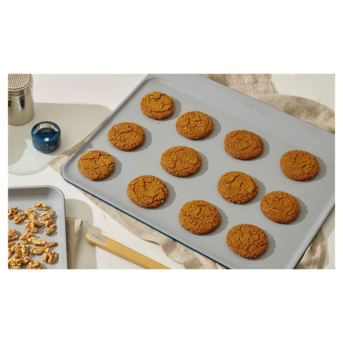 caraway-18x13-cookie-sheet-non-stick-ceramic-aluminized-steel-oven-safe-to-550-f image 1