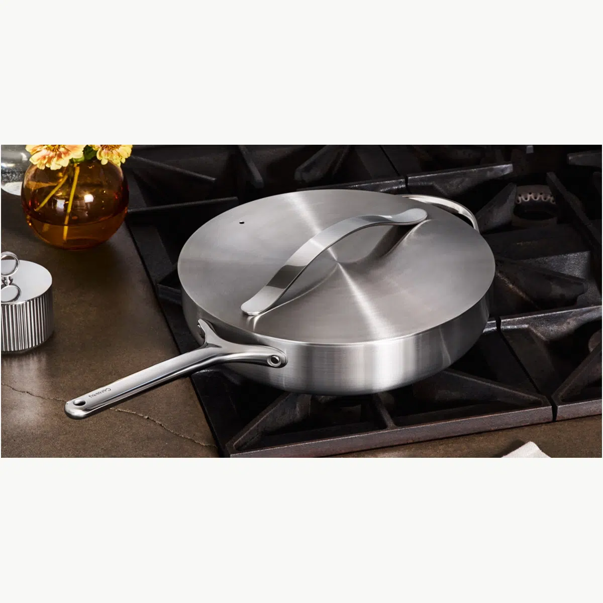 caraway-4-5-qt-stainless-steel-saut-pan-non-toxic-5-ply-oven-safe-to-550-f-burne image 1