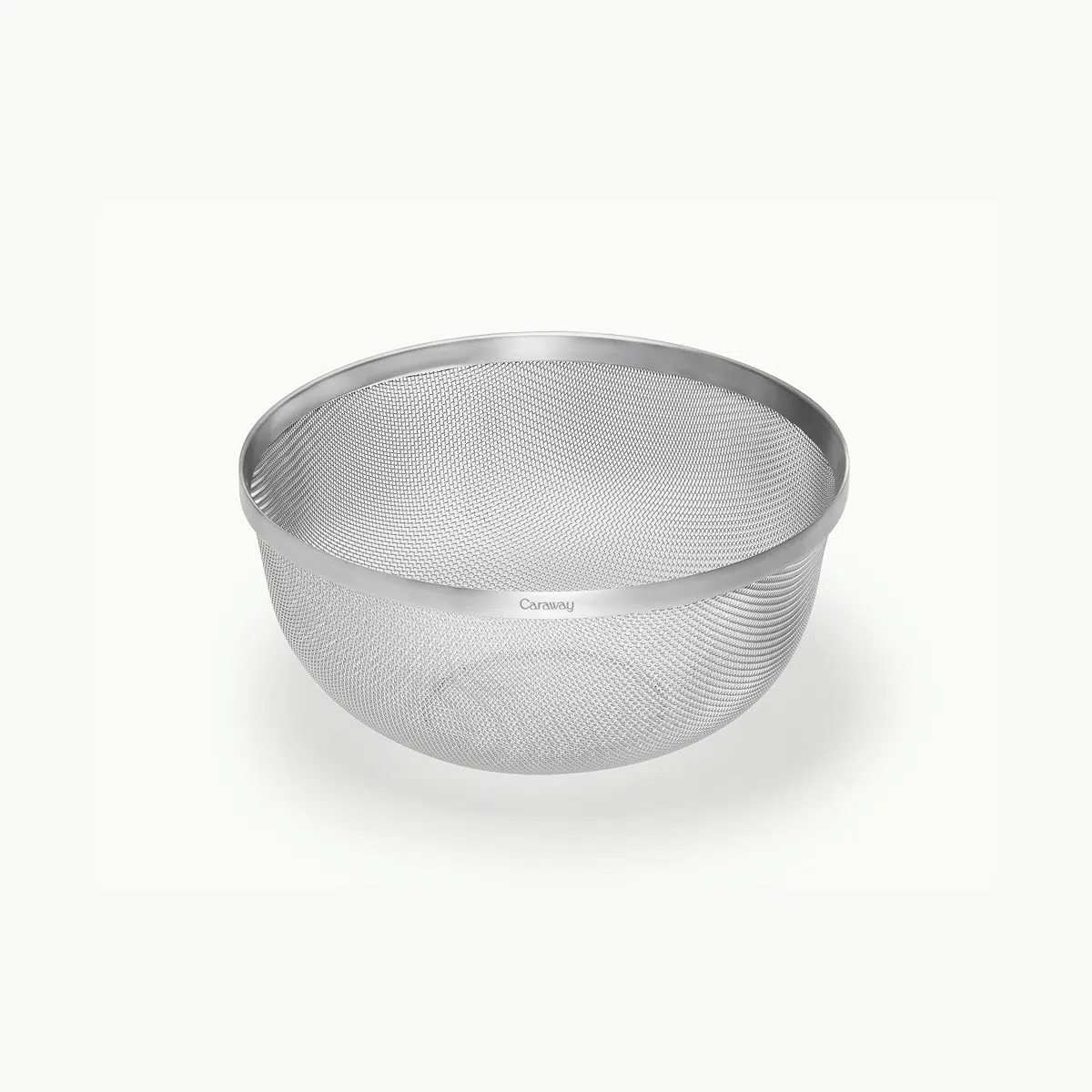 caraway-large-stainless-steel-strainer-6qt-fast-drainage-non-toxic-stackable image 1