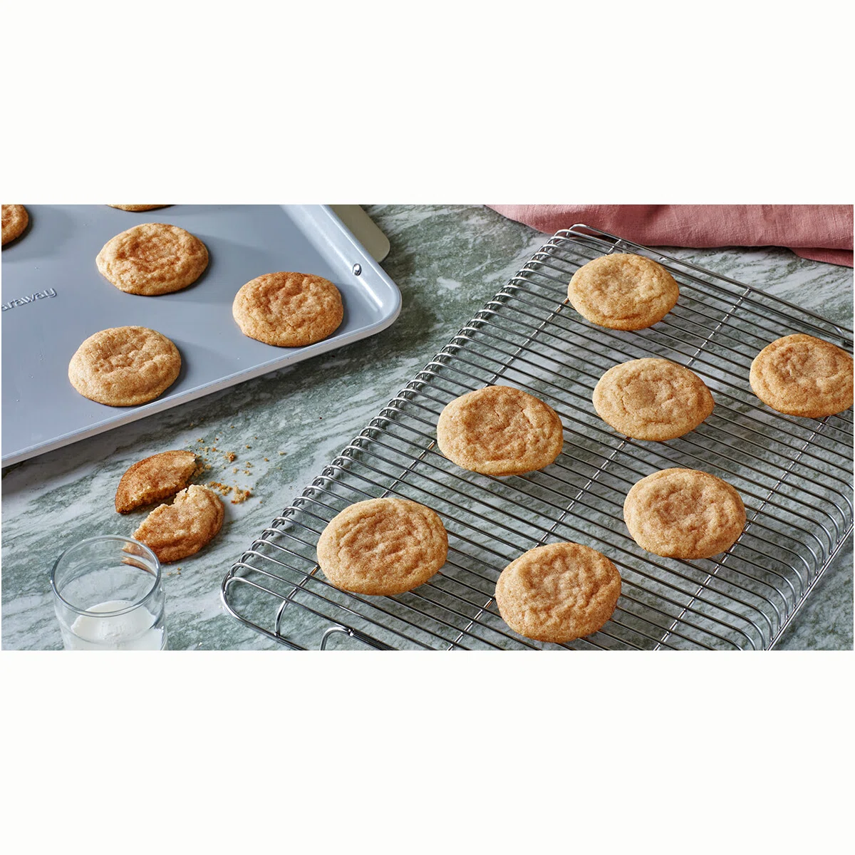 caraway-cooling-rack-premium-stainless-steel-oven-safe-to-550-f-360-airflow-baki image 1