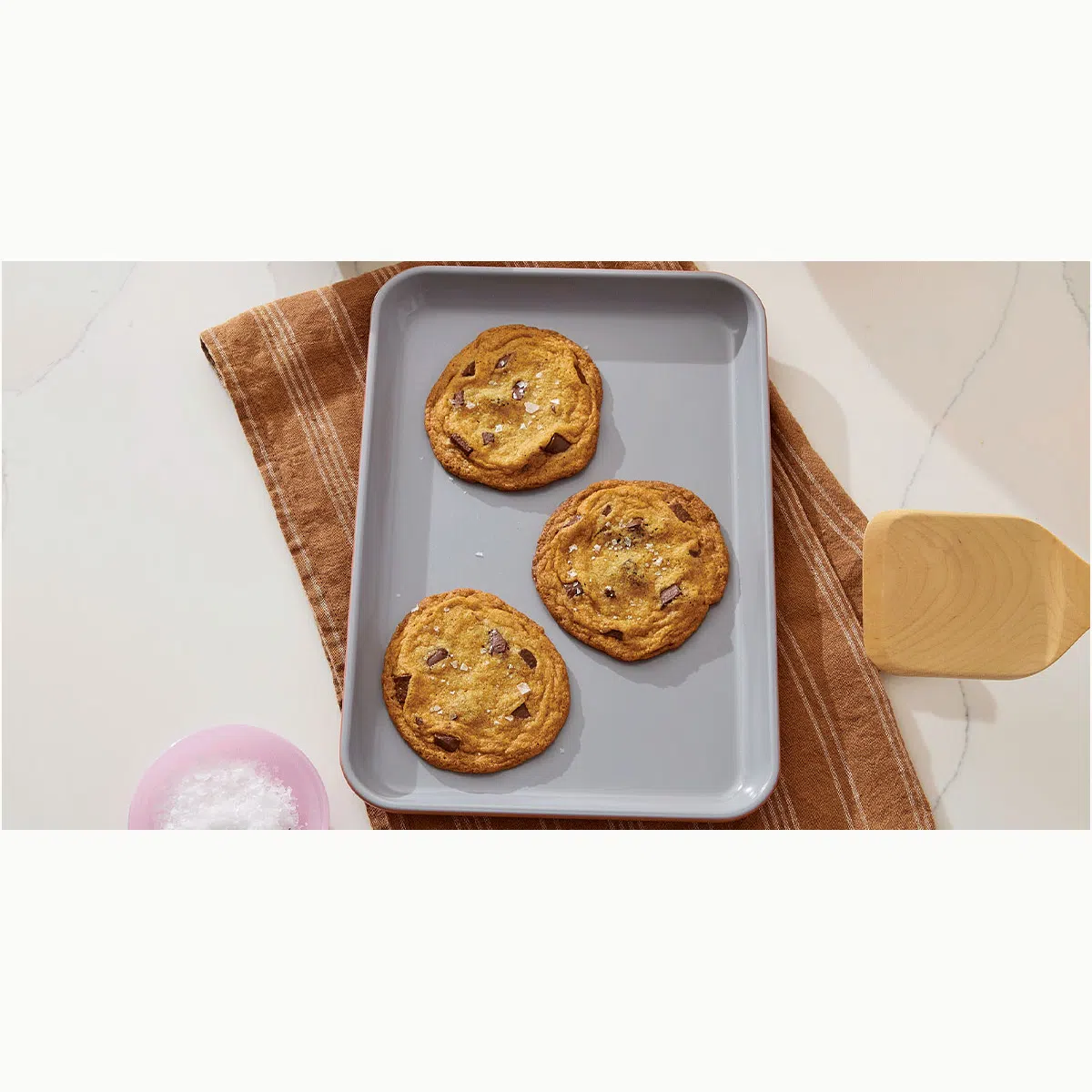 caraway-small-baking-cooling-duo-non-toxic-ceramic-13x9-baking-sheet-rack-oven-s image 1