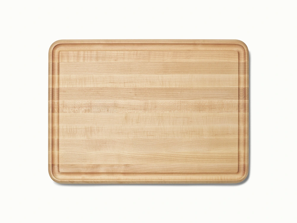 Caraway 17" Prep & Serve Butcher Block — Dual-Sided Edge-Grain Wood, Made in USA