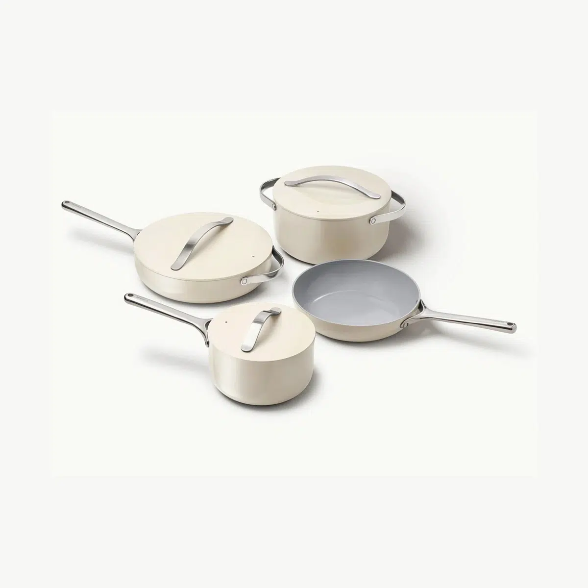 caraway-ceramic-non-stick-cookware-set-4-piece-pots-pans-non-toxic-coating-oven- image 1