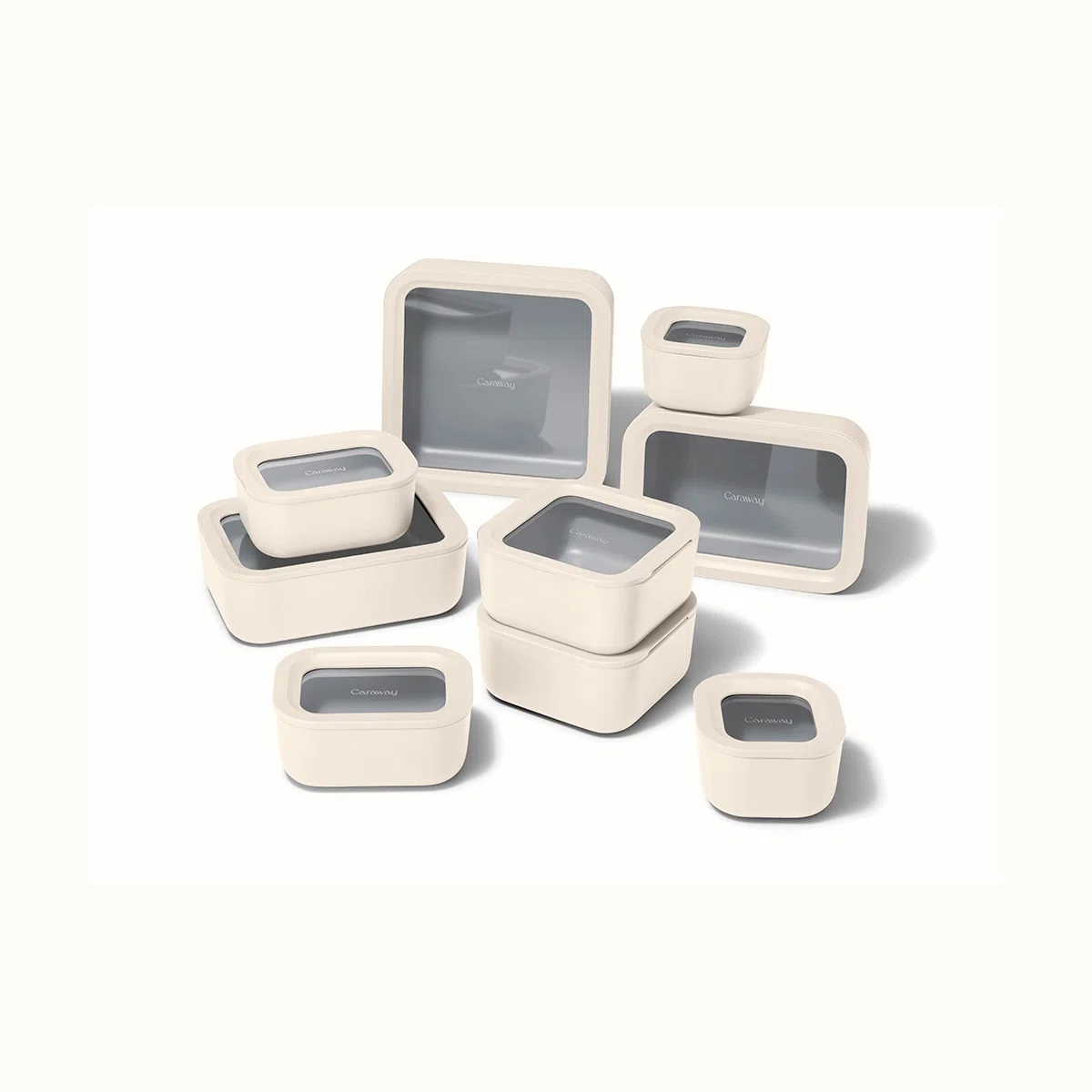 caraway-on-the-go-essentials-13pc-glass-food-storage-containers-with-lids-organi image 1