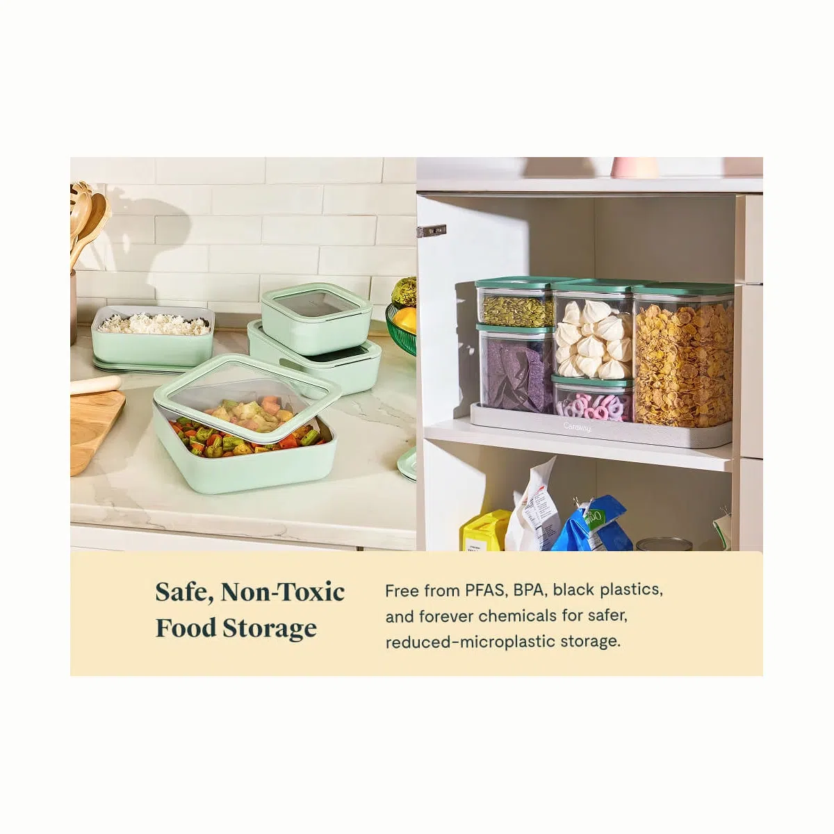 caraway-complete-food-organization-bundle-31-piece-bpa-free-glass-food-storage-s image 3