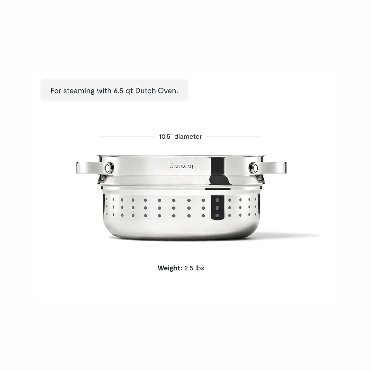 caraway-large-food-steamer-non-toxic-ceramic-coating-stainless-steel-modular-for image 3