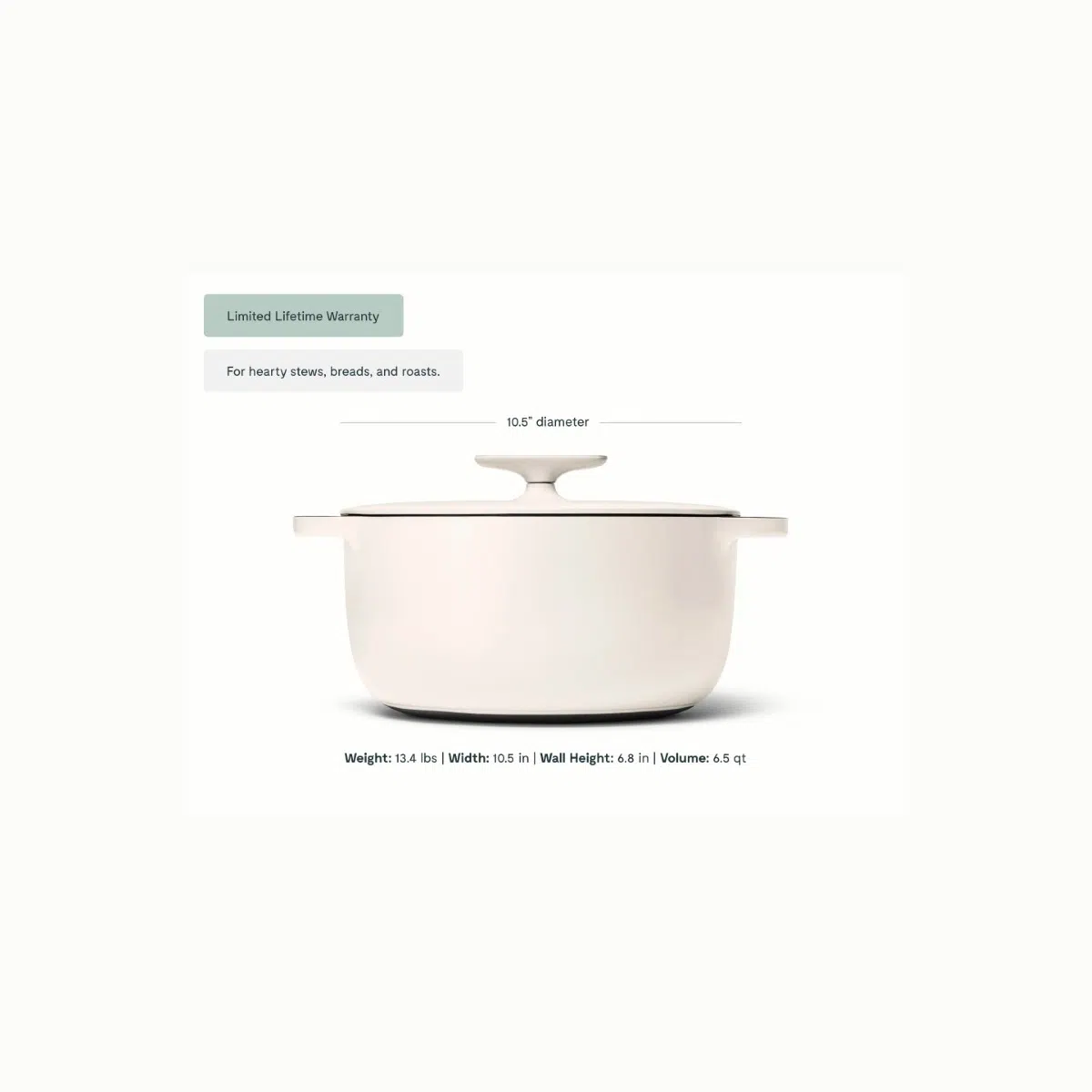 caraway-6-5-qt-enameled-cast-iron-dutch-oven-non-toxic-all-stovetop-compatible-w image 3