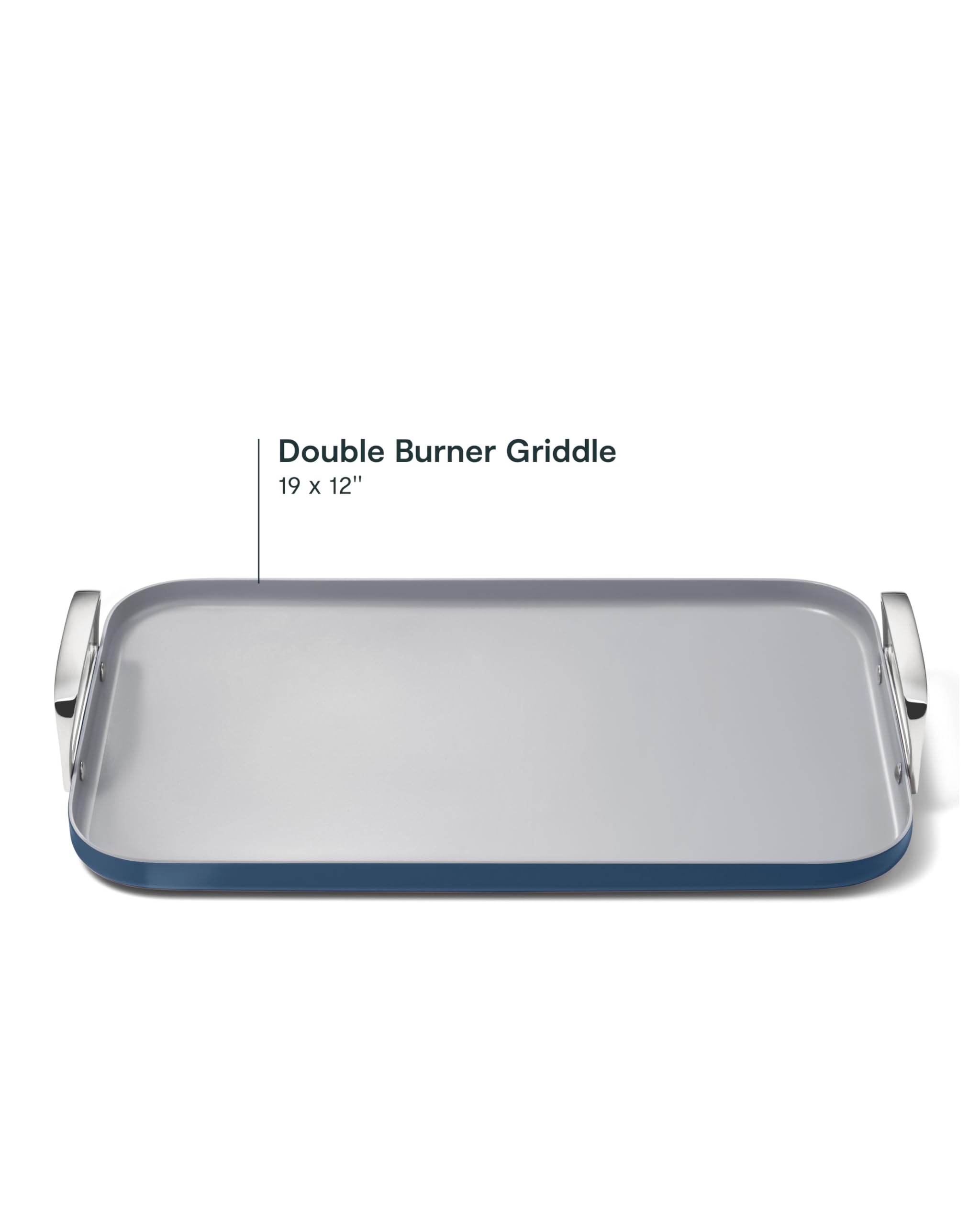 Caraway Double Burner Griddle – 19 x 12 Inch Non-Stick Ceramic Griddle Pan, Navy