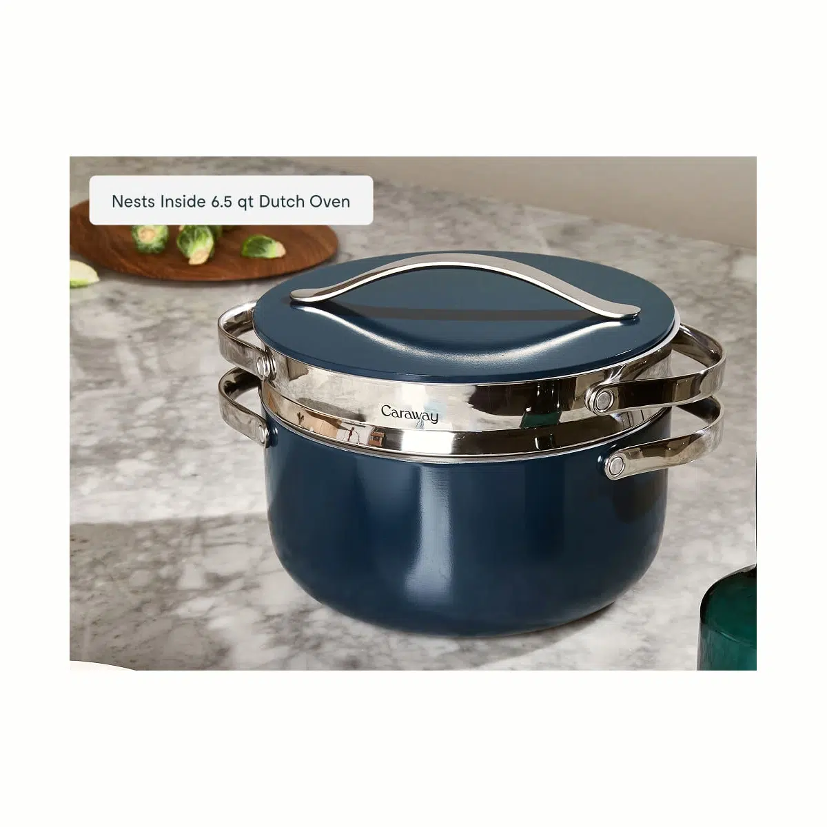 caraway-large-food-steamer-non-toxic-ceramic-coating-stainless-steel-modular-for image 6