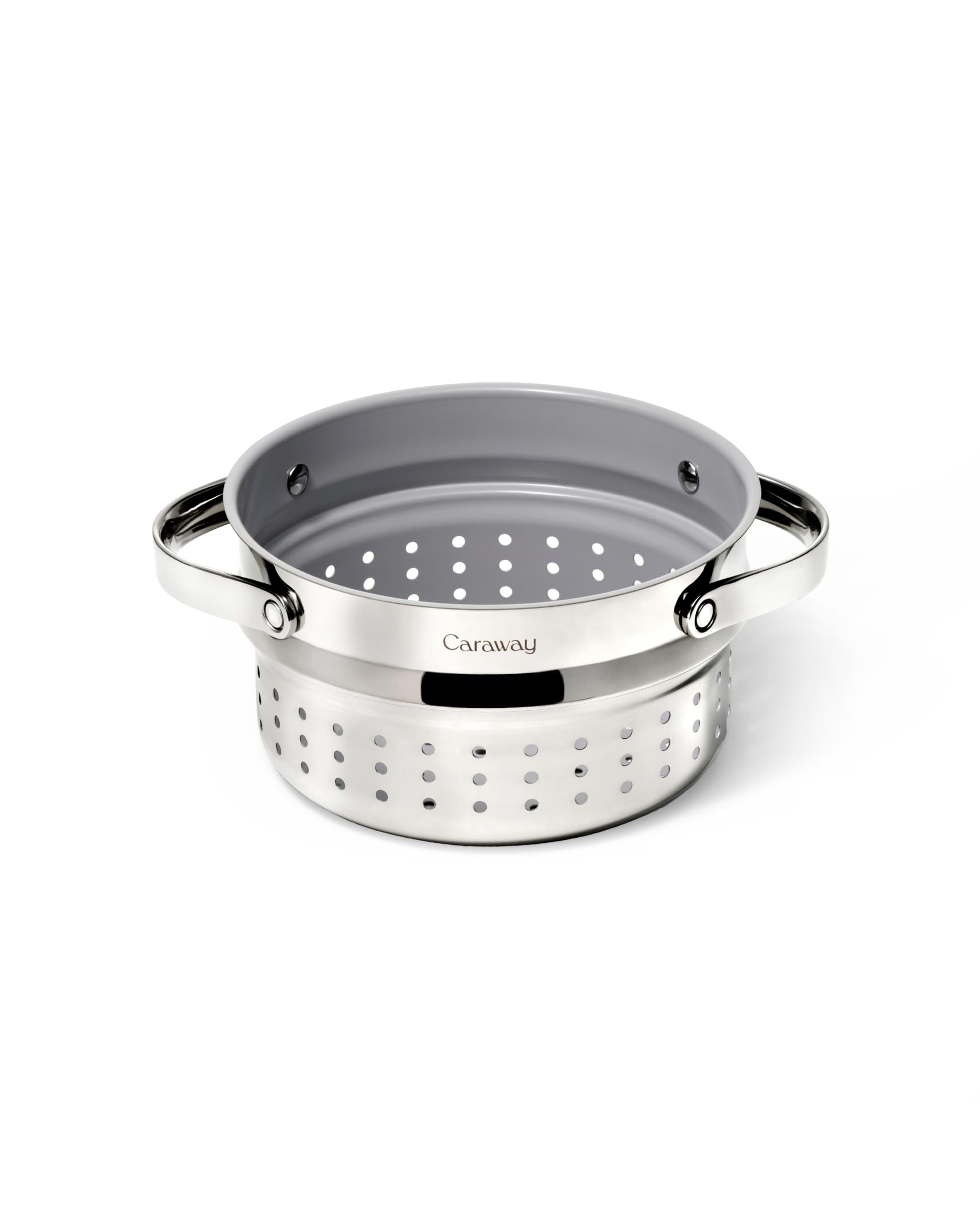 Caraway Steamer — Stainless Steel with Handles, Small