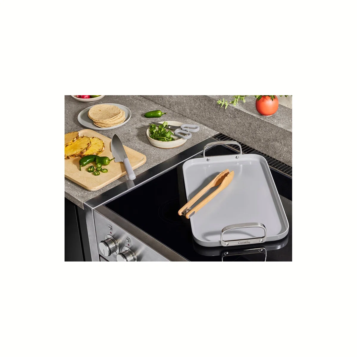 caraway-non-toxic-ceramic-double-burner-griddle-19x12-inch-nonstick-griddle-for- image 7