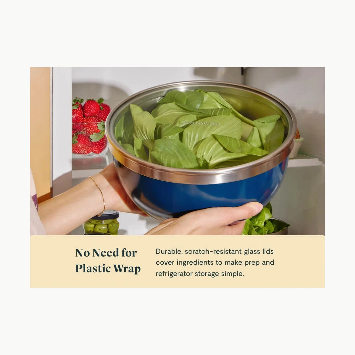caraway-mixing-bowl-set-6-piece-stainless-steel-nesting-bowls-with-lids-2qt-4qt- image 8