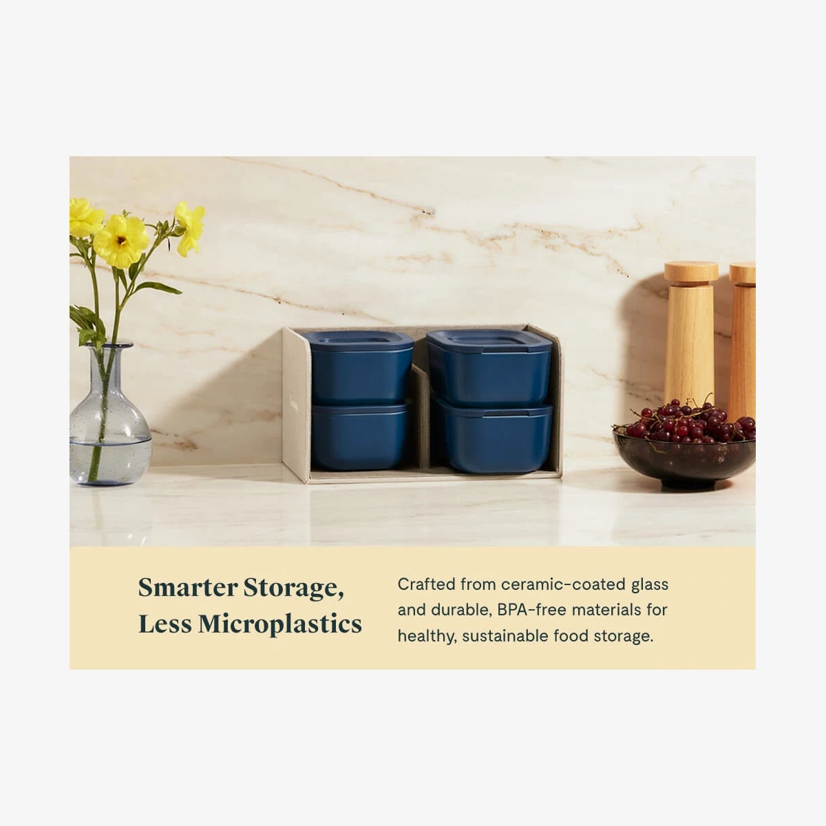 caraway-mini-food-storage-set-glass-containers-with-lids-non-toxic-ceramic-coate image 8