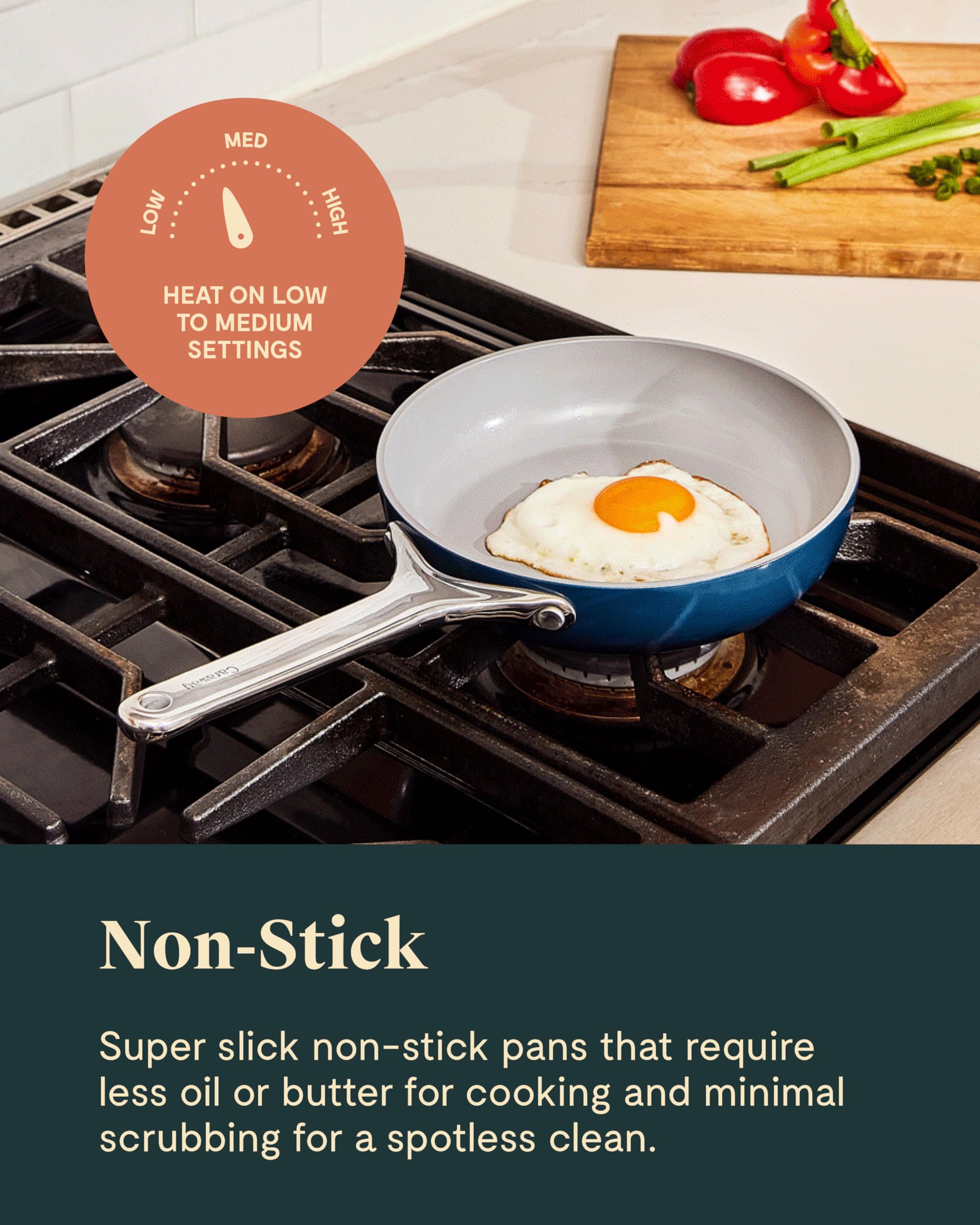 Caraway Mini Cookware Set — 8-Inch Fry Pan & 1.75-Quart Saucepan with Storage Rack