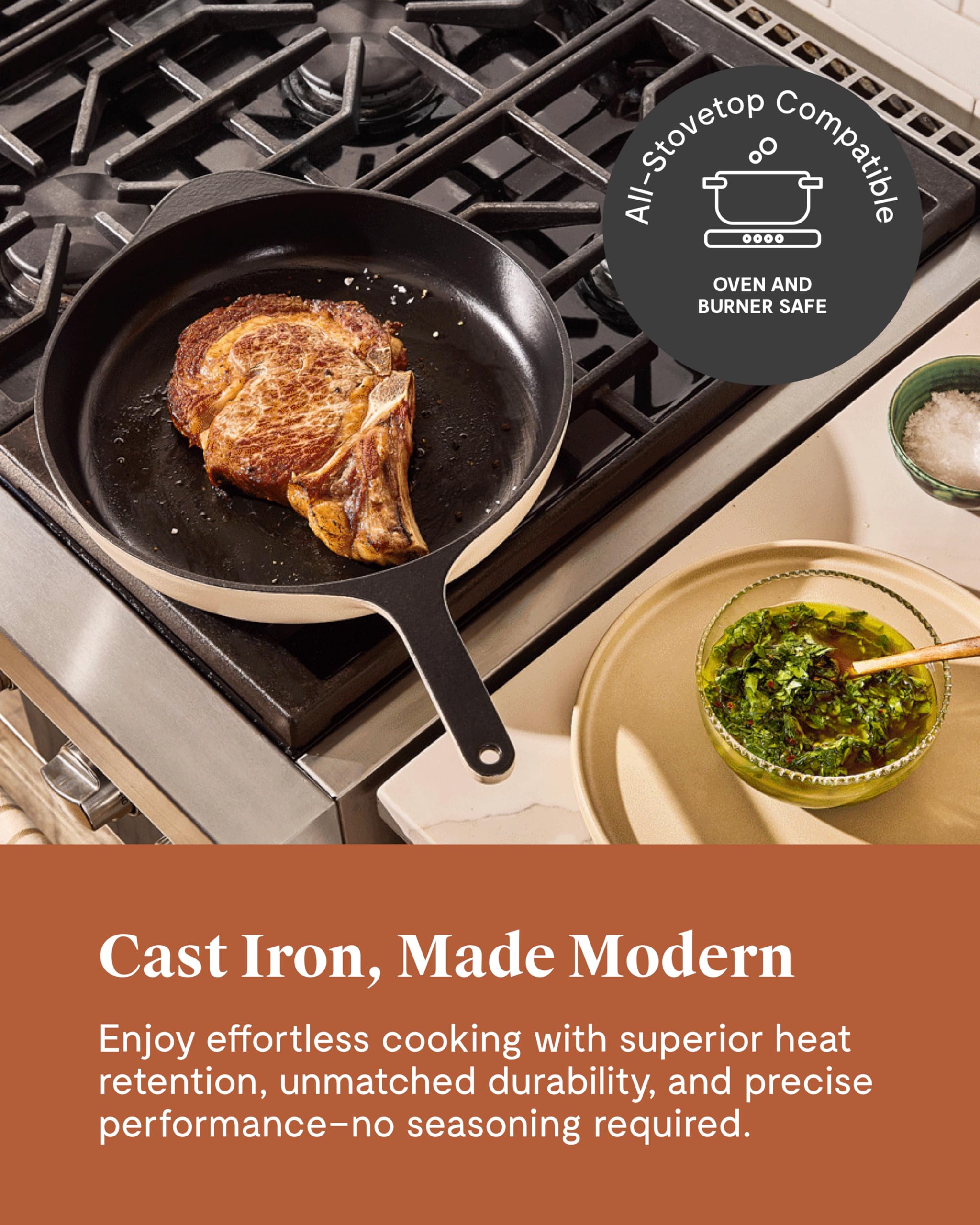 Caraway 12-Inch Enameled Cast Iron Skillet