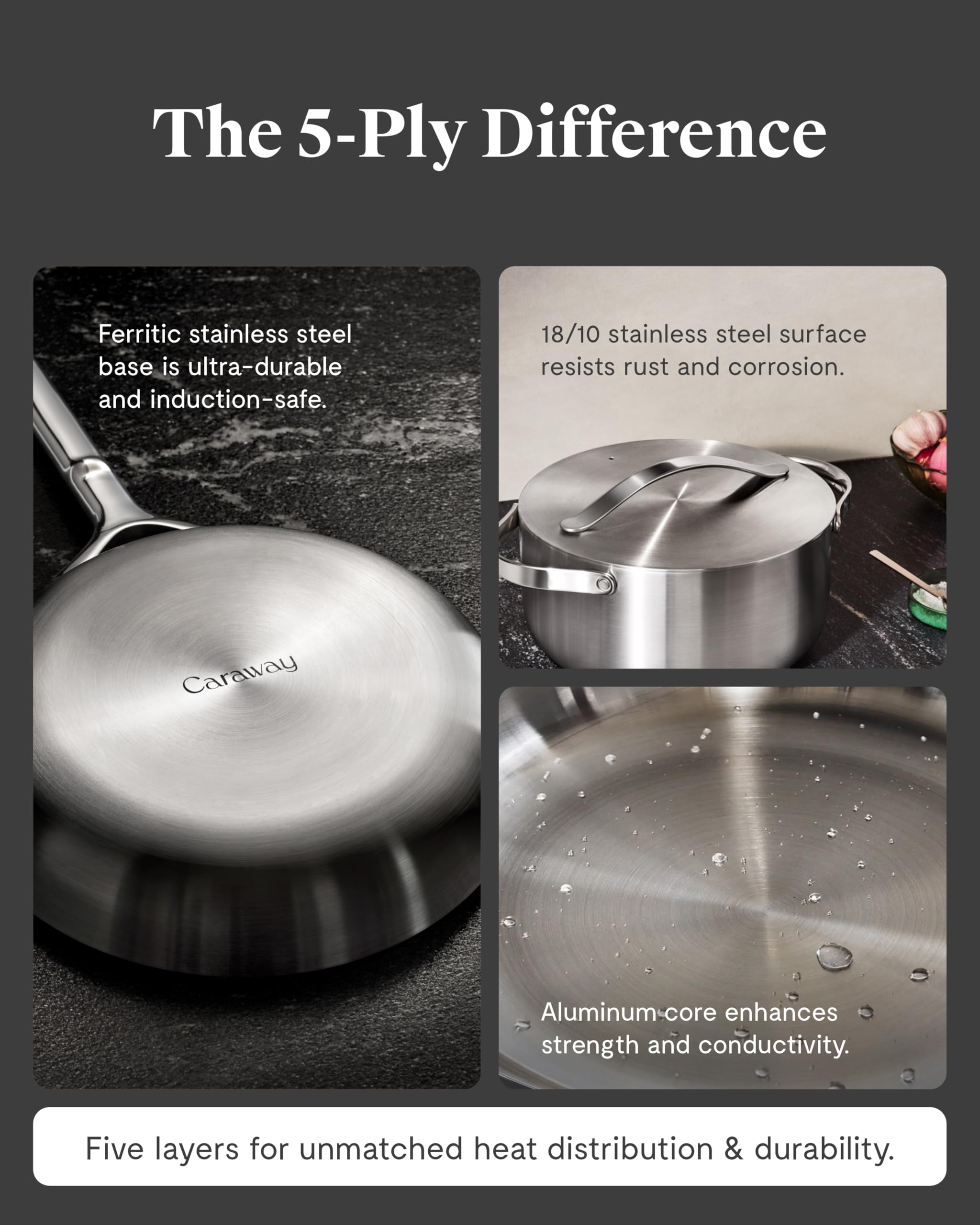 Caraway 6.5 qt Stainless Steel Dutch Oven