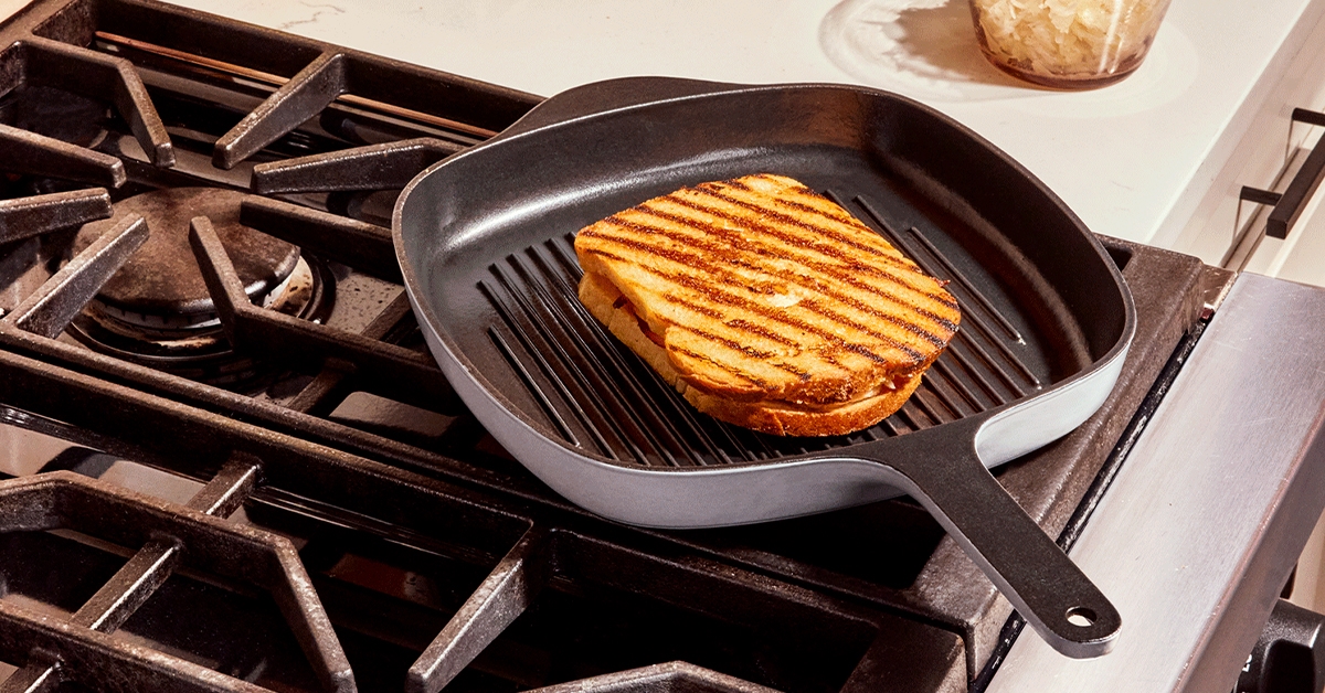 Caraway Cast Iron Skillet & Grill Pan Duo — Non-Toxic Enameled