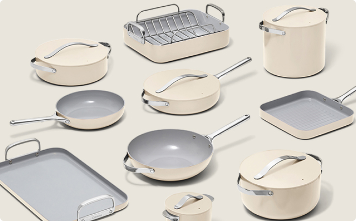 Caraway Cookware, Cookware+ & Minis Duo Set — Non-Toxic Ceramic 18-Piece