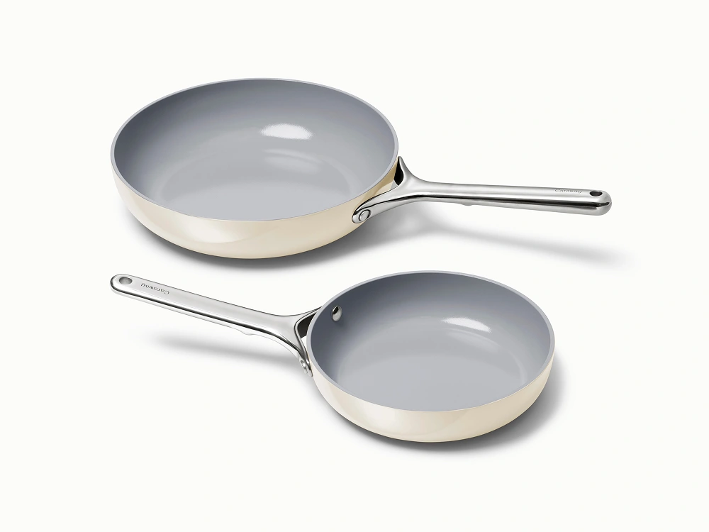 Caraway Fry Pan Duo — 10.5" & 8" Ceramic Non-Stick Frying Pans