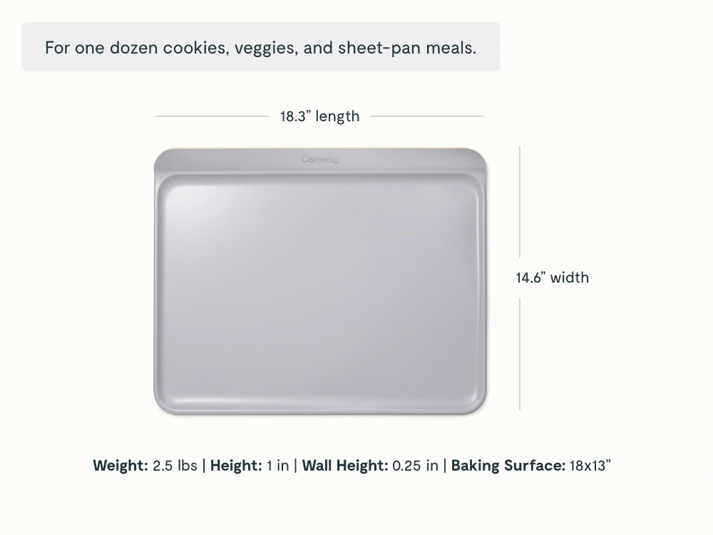 Caraway Cookie Sheet Duo (2-Pack) — 18x13" Non-Toxic Ceramic Non-Stick Baking Sheets