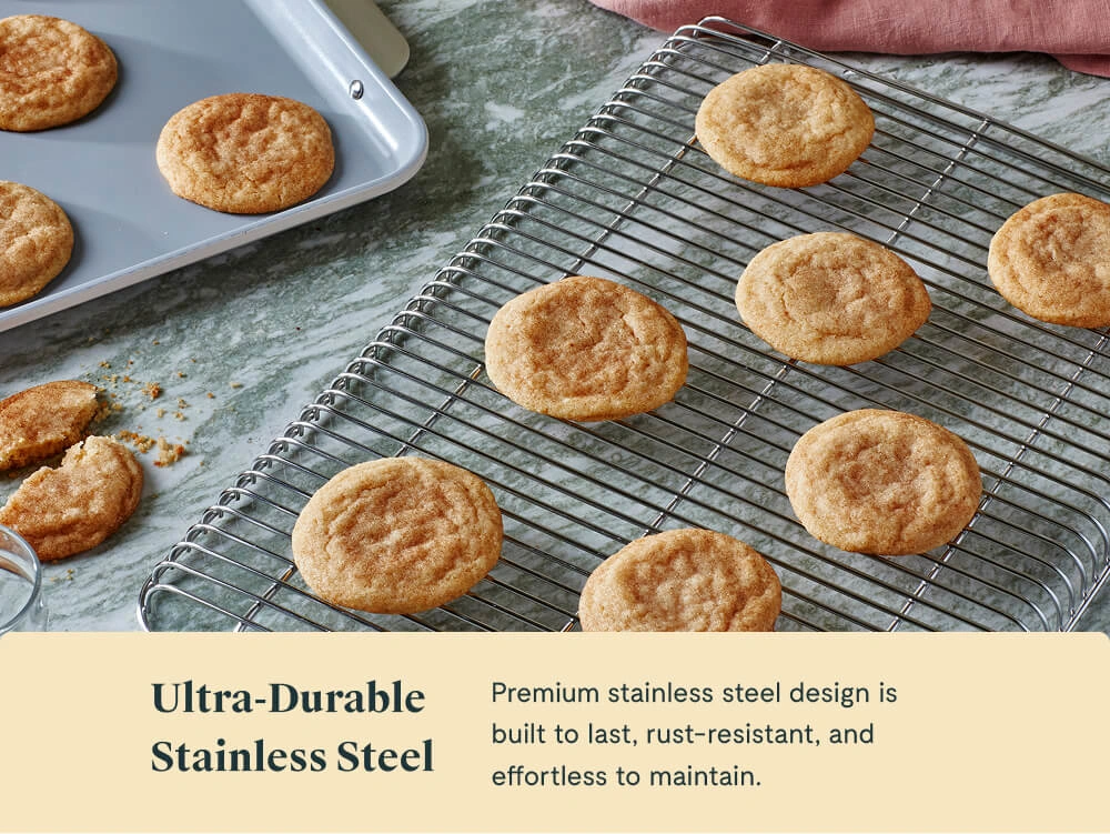 Caraway Cooling Rack — Stainless Steel Oven-Safe Rack with 360° Airflow