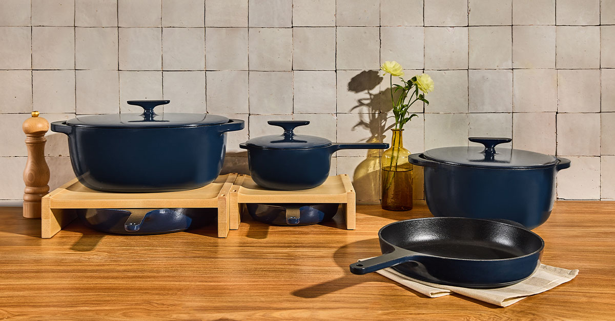 Caraway Deluxe Enameled Cast Iron Set – 16-Piece Collection