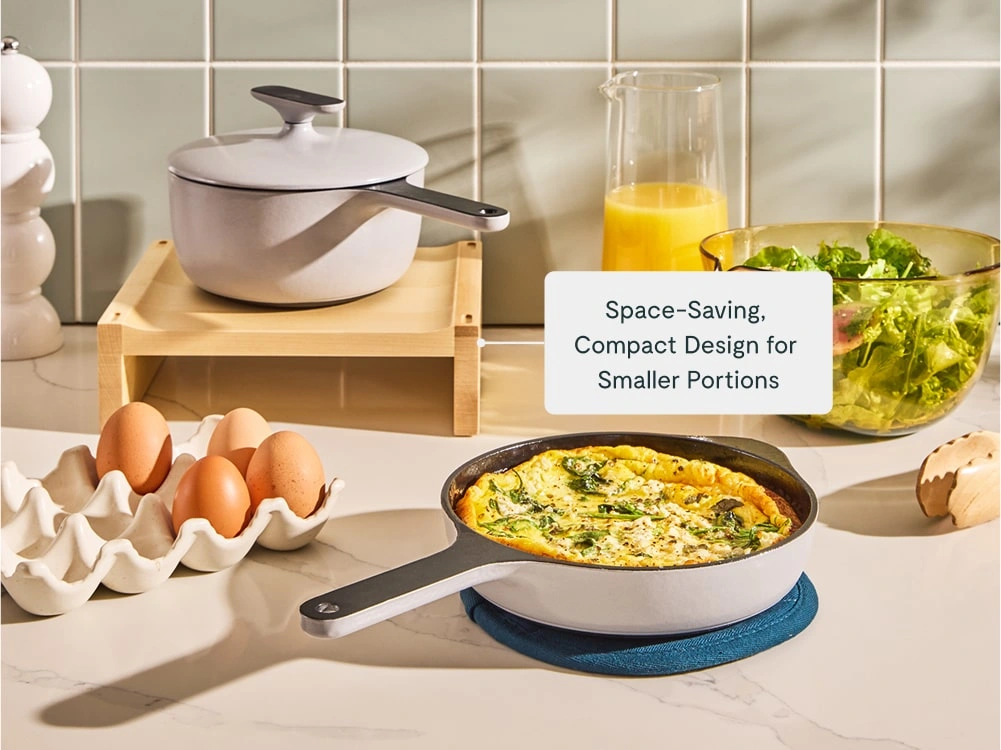 Caraway 1.8 qt Enameled Cast Iron Mini Sauce Pan — Non-Toxic, All-Stovetop Compatible