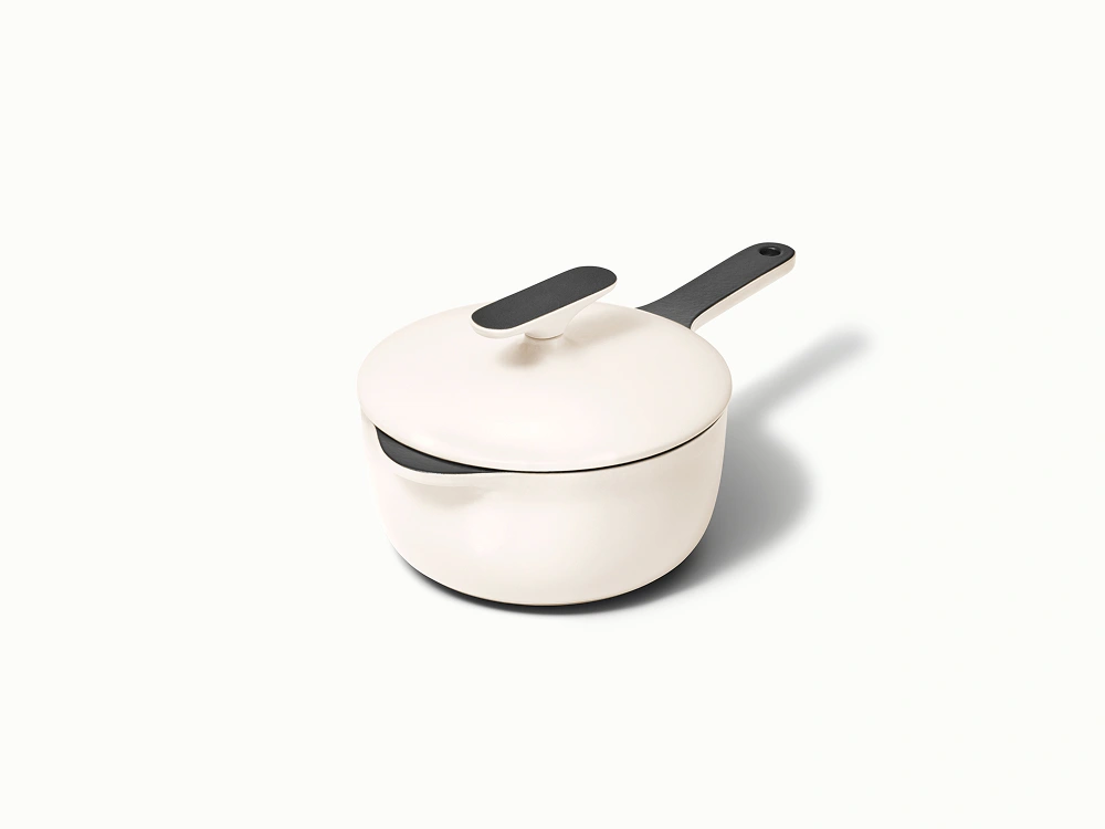Caraway 1.8 qt Enameled Cast Iron Mini Sauce Pan — Non-Toxic, All-Stovetop Compatible