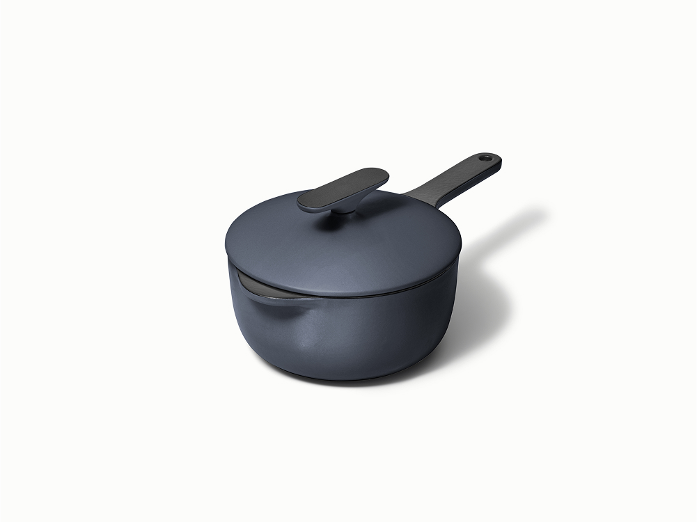 Caraway 1.8 qt Enameled Cast Iron Mini Sauce Pan — Non-Toxic, All-Stovetop Compatible