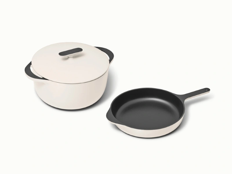 Caraway Enameled Cast Iron Skillet & Dutch Oven Duo