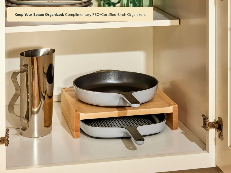 Caraway Cast Iron Skillet & Grill Pan Duo — Non-Toxic Enameled