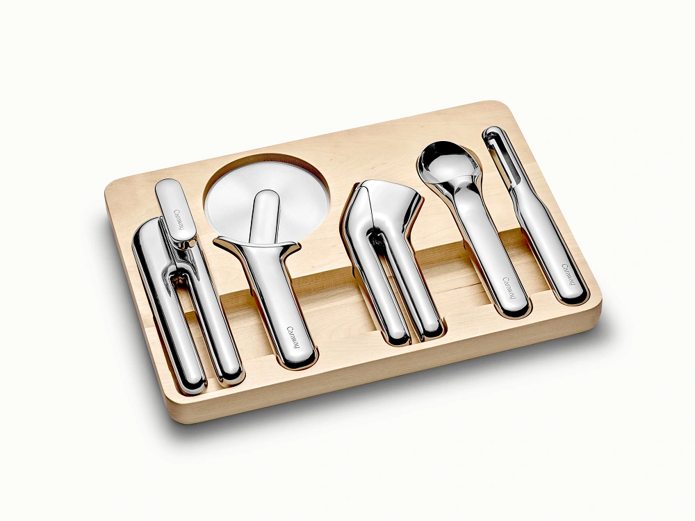 Caraway 5-Piece Kitchen Tool Set with Bamboo Organizer