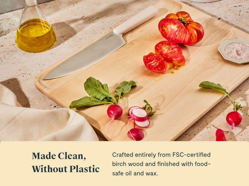 Caraway Large Cutting Board — FSC-Certified Birch Wood, Non-Toxic, Lightweight