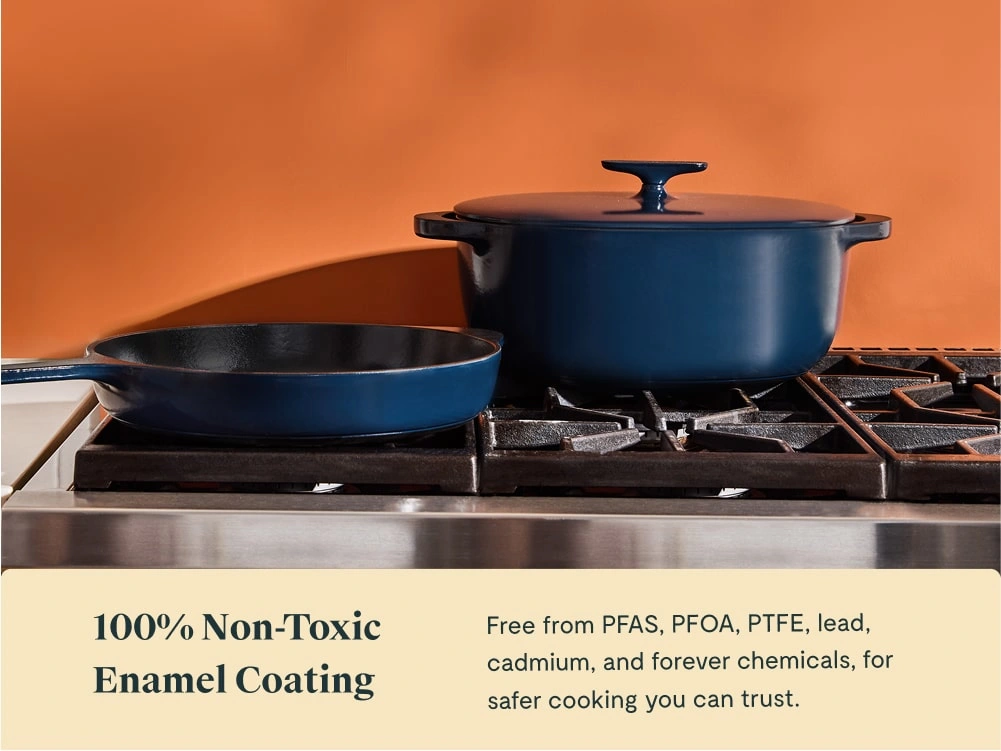 Caraway 8.5 qt Enameled Cast Iron Oval Dutch Oven