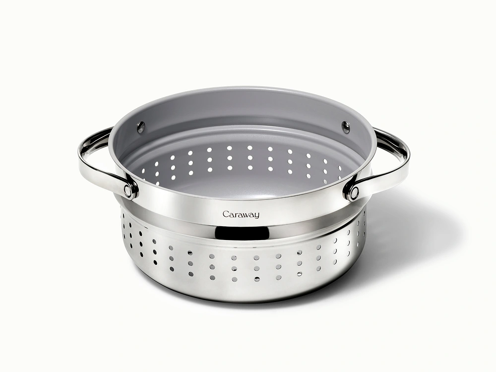 Caraway Large Steamer — Non-Stick Ceramic Coated Stainless Steel Steamer Basket