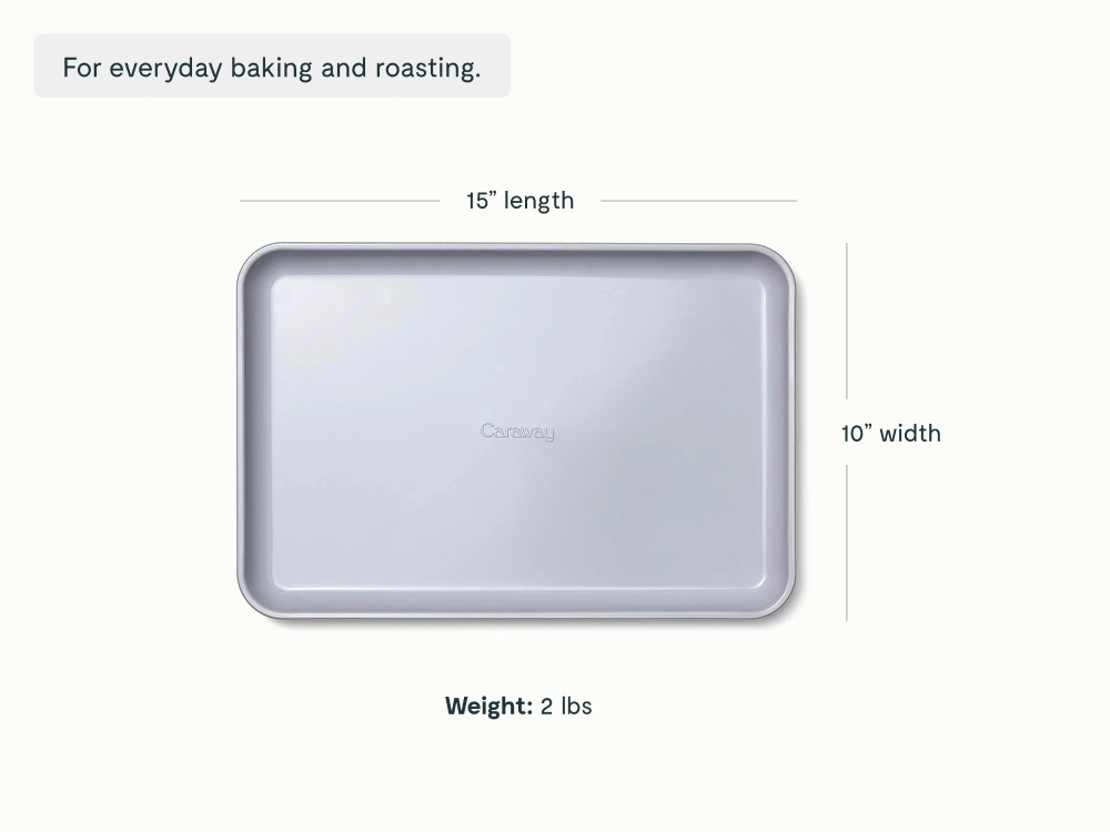 Caraway Medium Baking Sheet – Non-Toxic Ceramic, Aluminized Steel Core, Oven Safe to 550°F