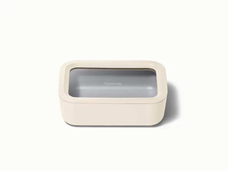Caraway Medium Storage Container — 6.6 Cup Ceramic-Coated Glass