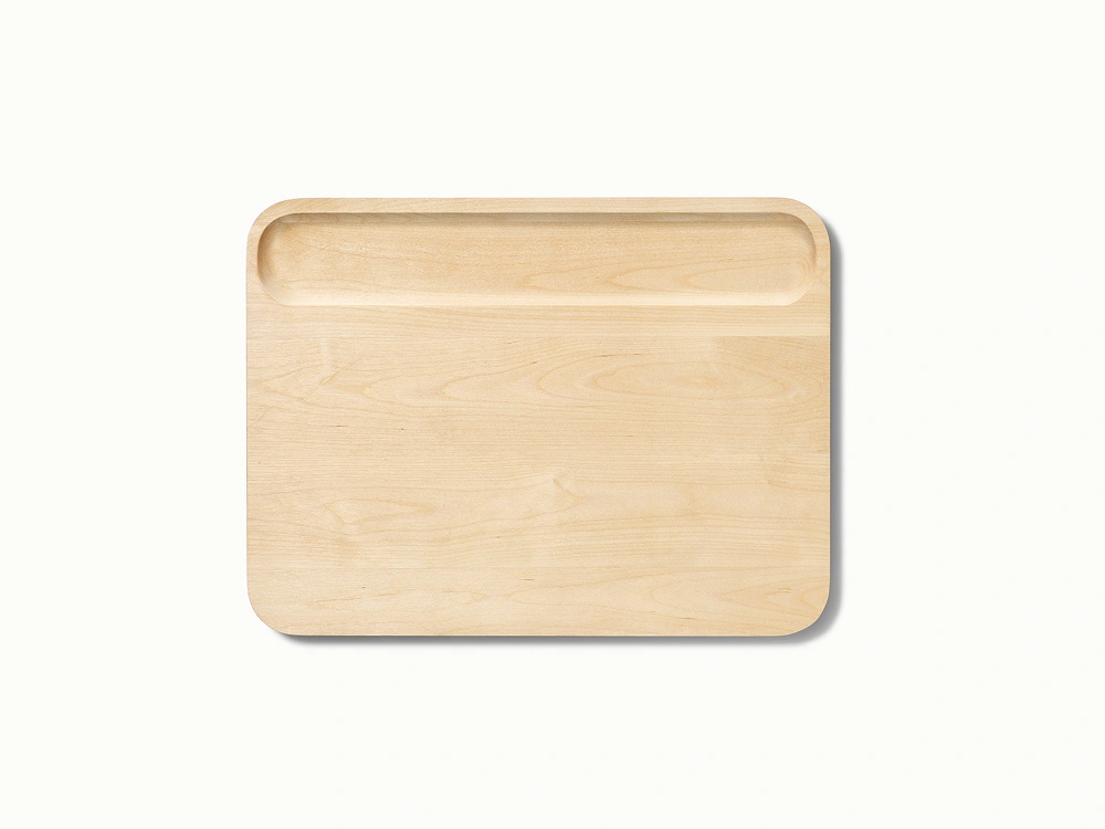 Caraway Medium Cutting Board — Sustainable Maple Wood with Built-In Indents