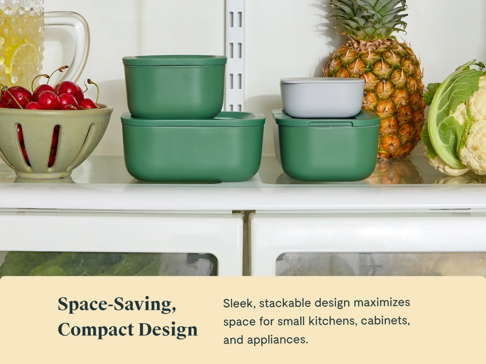Caraway Mini Dash Containers (Set of 4) — 5 oz Glass Food Storage with Lids