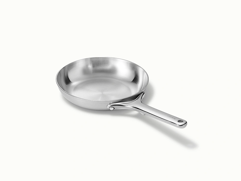 Caraway 8" Stainless Steel Mini Fry Pan — 5-Ply Steel, Oven Safe, Non-Toxic, Lifetime Warranty