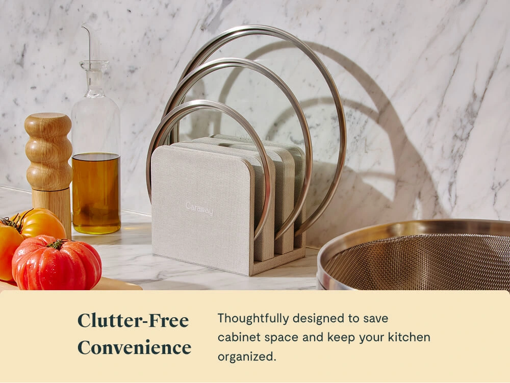 Caraway Mixing Bowl Lid Organizer — Fits 3 Lids