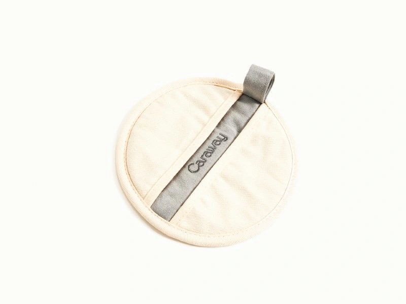 Caraway Organic Cotton Pot Holders — Set of 2, Heat-Resistant with Stain-Resistant Stitching