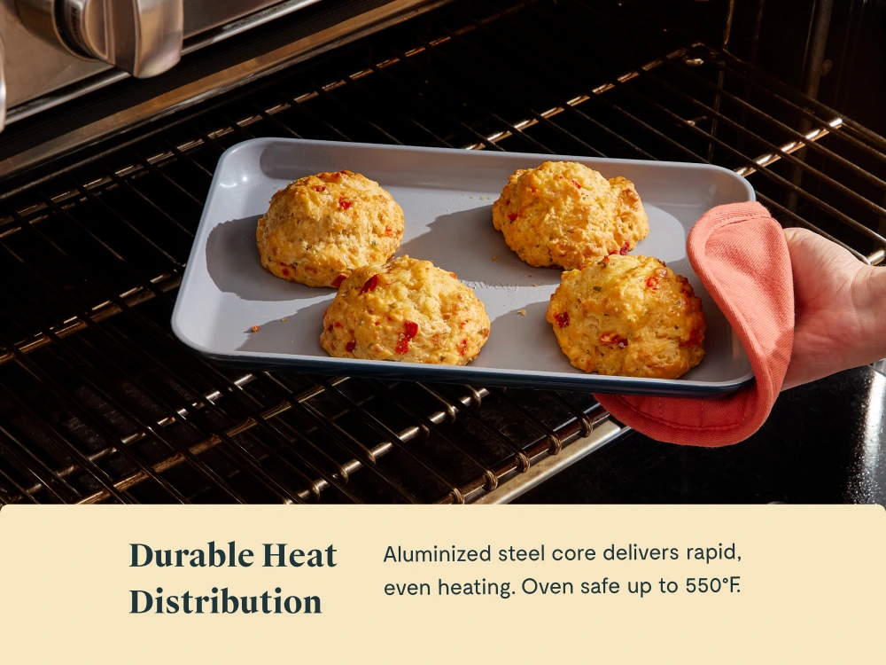 Caraway Baking & Cooling Set (Ceramic Baking Sheets + Cooling Racks)