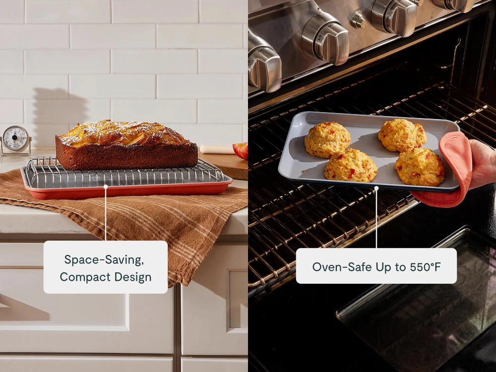Caraway Small Cooling Rack — Stainless Steel, 360° Airflow