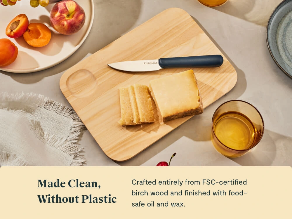 Caraway Small Cutting Board — FSC-Certified Birch Wood, Non-Toxic, Compact