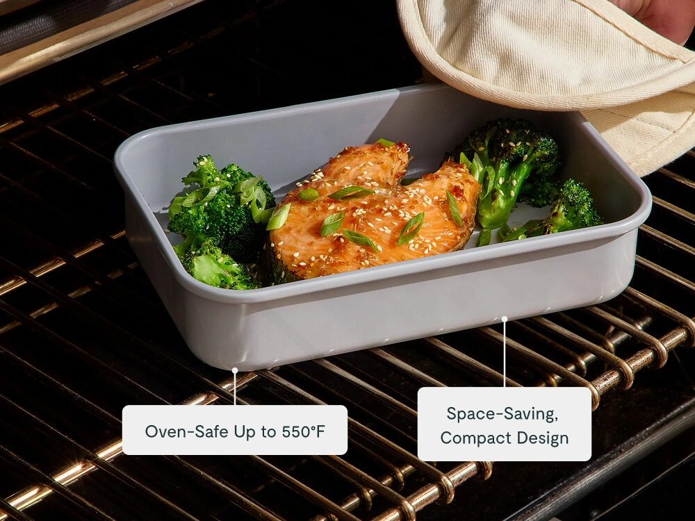 Caraway Small Rectangle Pan – Non-Toxic Ceramic Non-Stick, Oven Safe to 550°F