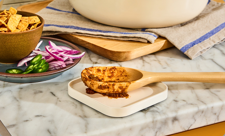 Caraway Spoon Rest Set of 2 — Non-Toxic Ceramic Coated, Non-Slip Silicone Base