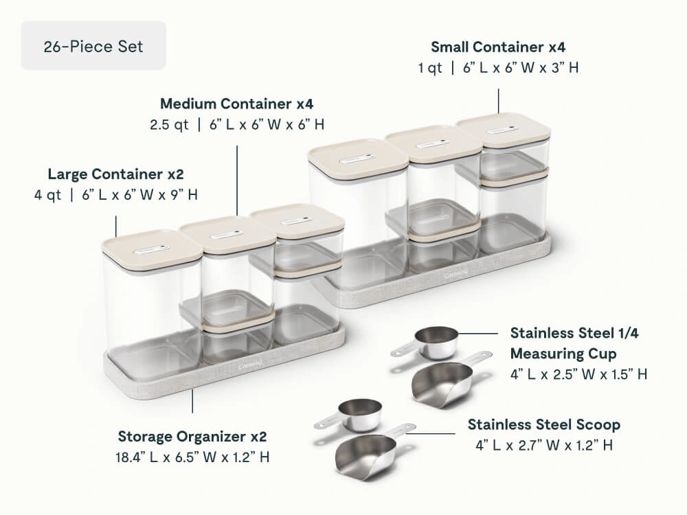 Caraway Ultimate Glass Airtight Storage Set (26 Pieces)